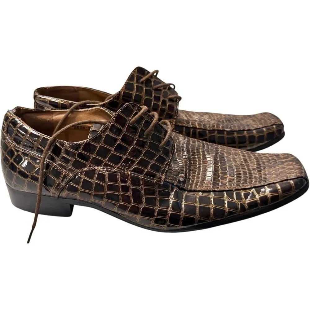 Mens Izak Motolini Exotic Handmade Italian Loafers Dress Shoes - Sz 9 1/2 9.5